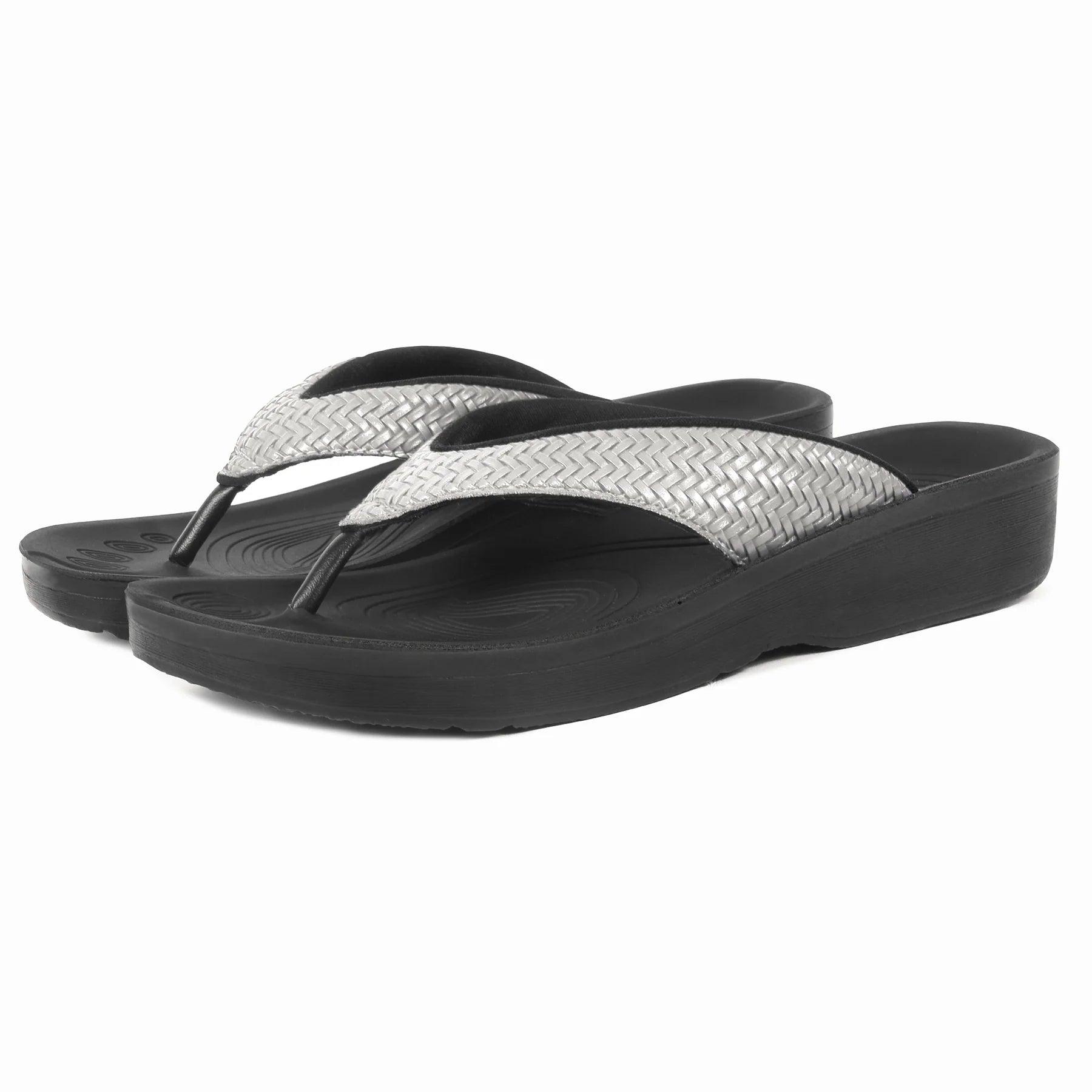 Aerothotic - Dune Women’s Arch Support Thong Flip Flop Sandals , Grey